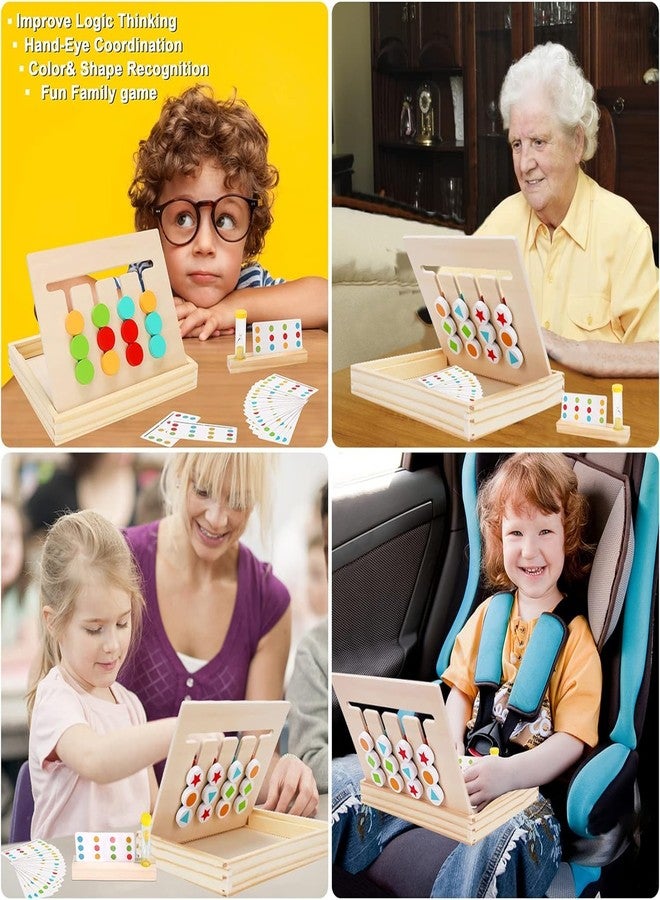 سيميكسيسن ألعاب سيمكسن التعليمية لمرحلة ما قبل المدرسة: أحجية منزلقة، لعبة مطابقة الألوان والأشكال، لعبة ذكاء، لعبة منطقية، ألعاب خشبية تعليمية مونتيسوري للأطفال من عمر 3 إلى 6 سنوات، بنين وبنات. - Image 5